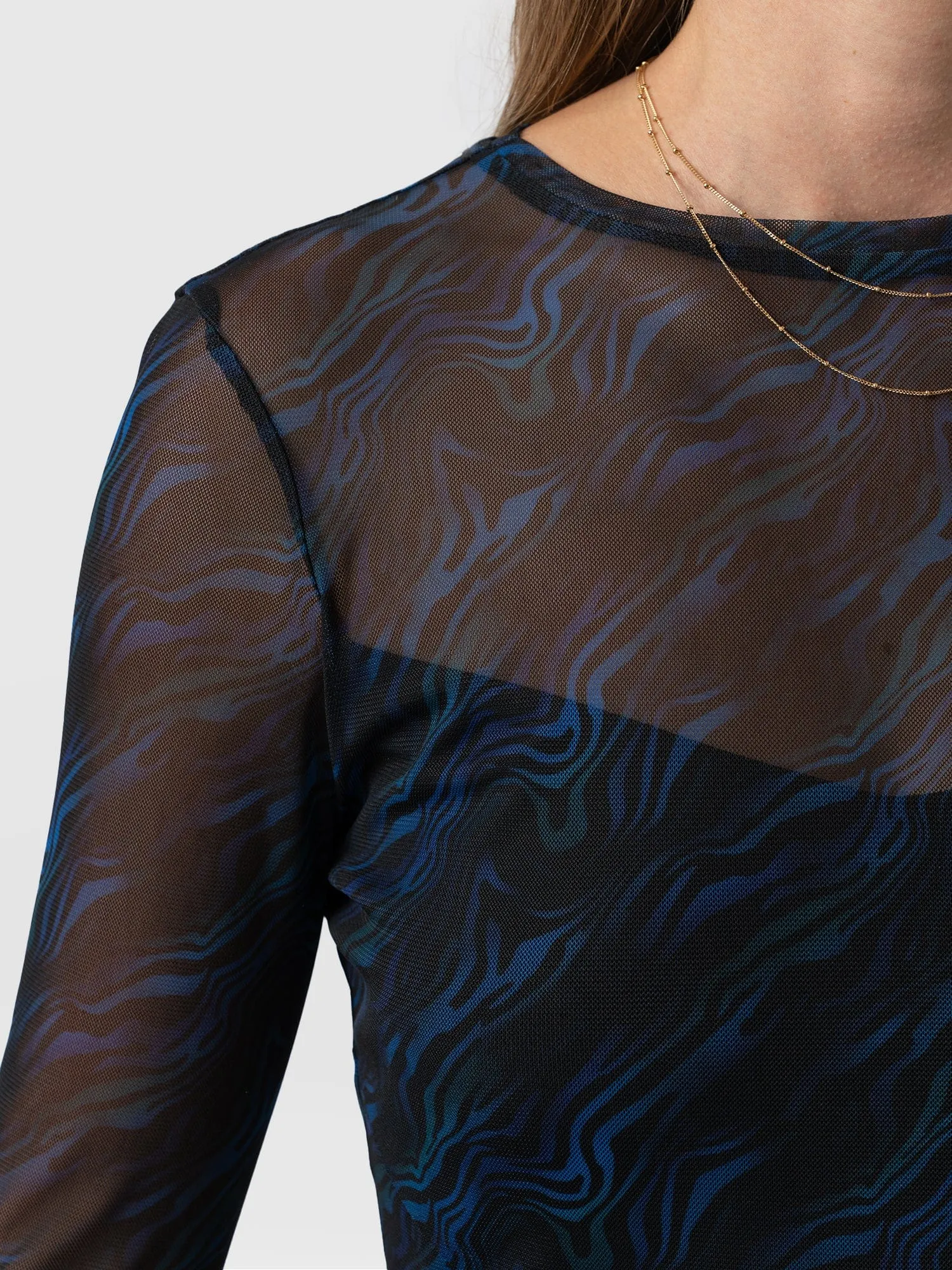 Mesh Runway Dress - Galactic Wave