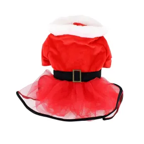 Midlee Mrs. Claus Santa Tutu Dog Dress - XL