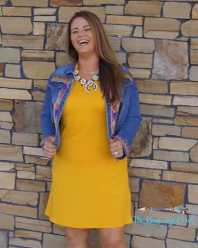 Mustard Pocket T-Shirt Casual Dress