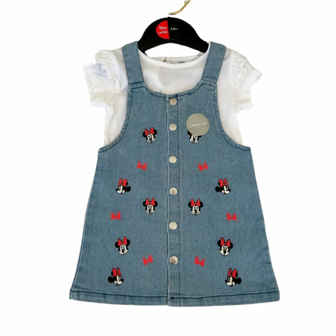 My Best Friend Minnie- Denim Dress- 2pc Set- UK