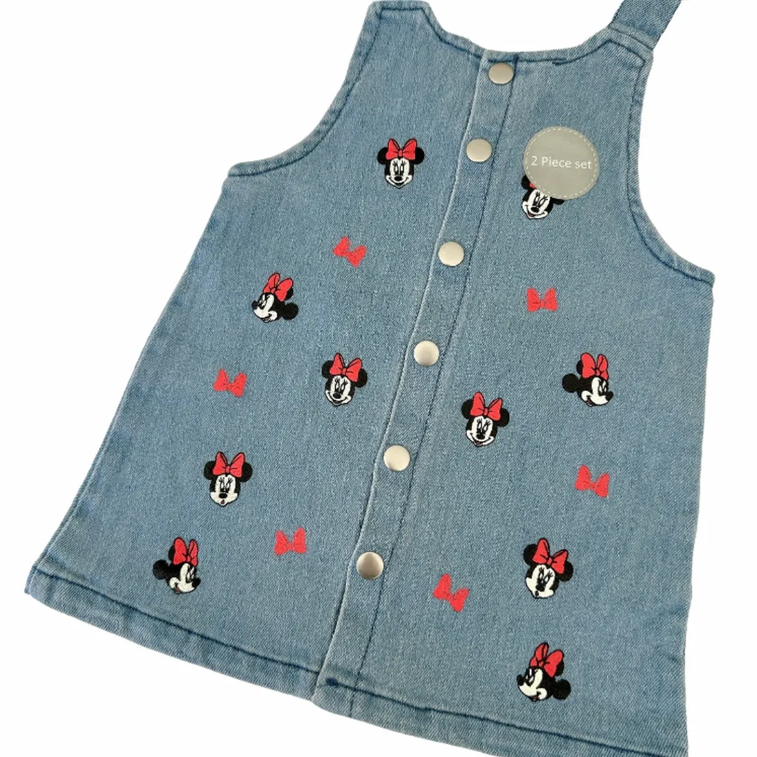 My Best Friend Minnie- Denim Dress- 2pc Set- UK