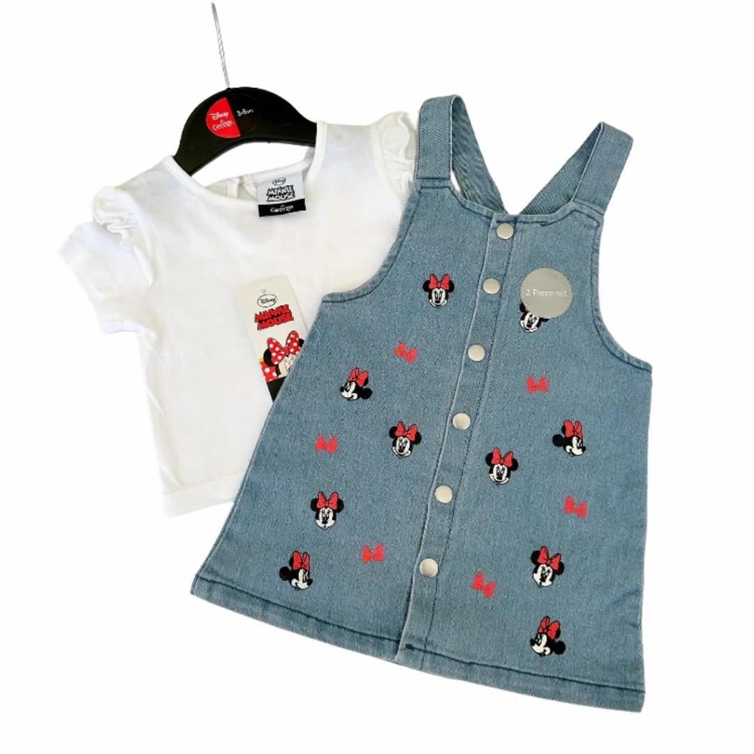 My Best Friend Minnie- Denim Dress- 2pc Set- UK