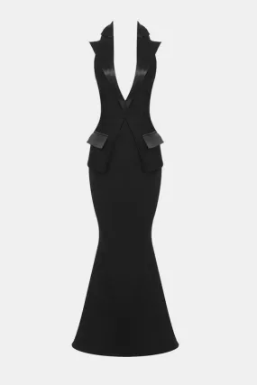 Mya peak lapel dress