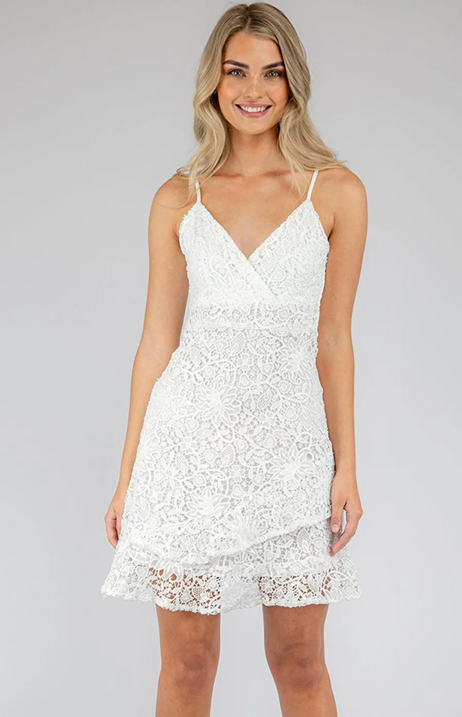 Myran lace Dress In white