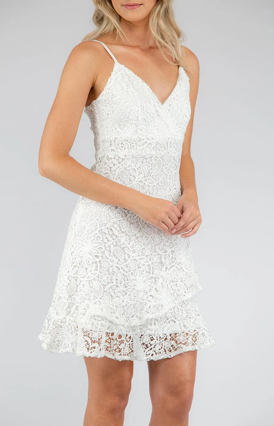 Myran lace Dress In white