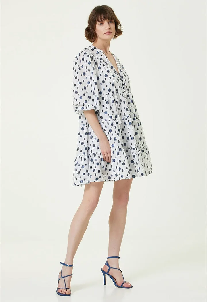 Network Mini Dress Blue/White