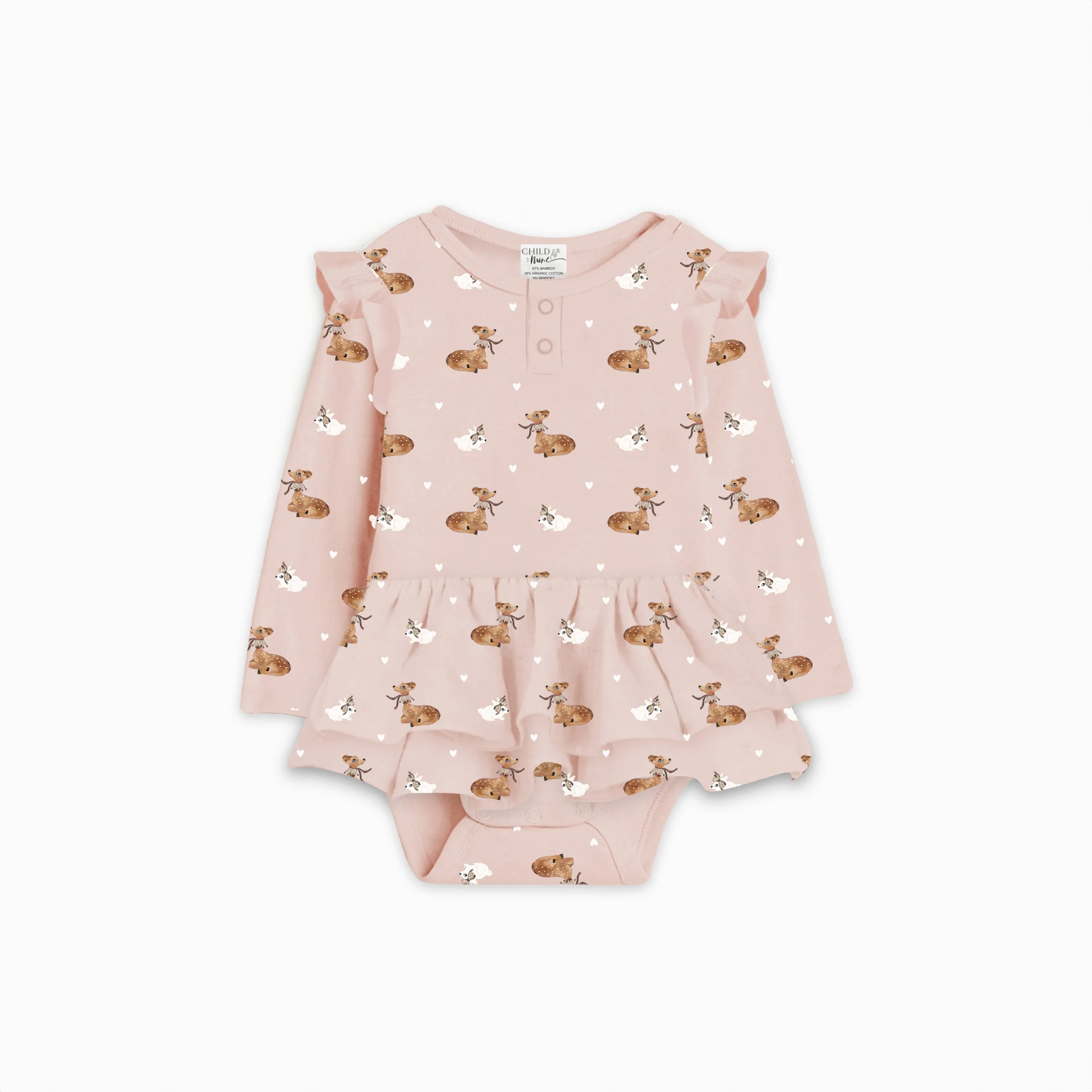 Onesie Flutter Dress - Classic Fawn