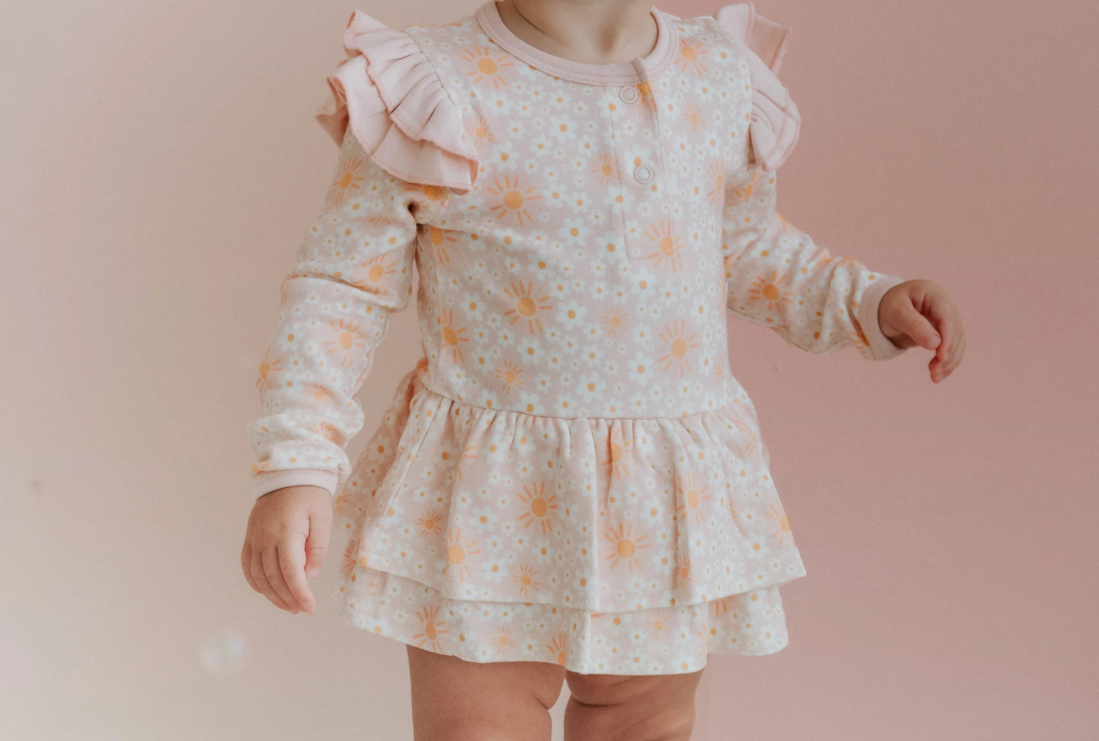 Onesie Flutter Dress - Ray of Sunshine