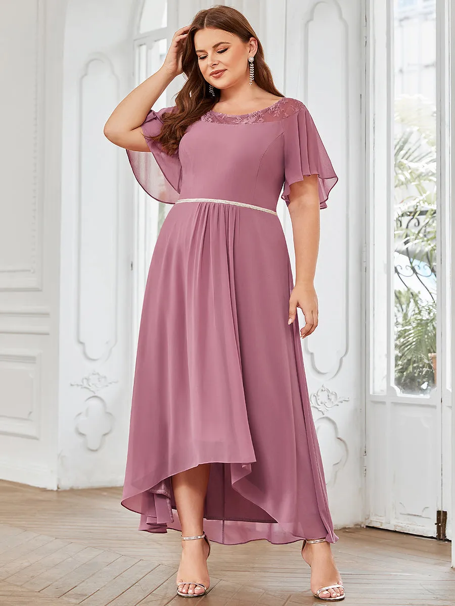 Plus Size Women's Casual Boat Neck A-Line Midi Dress Wholesale