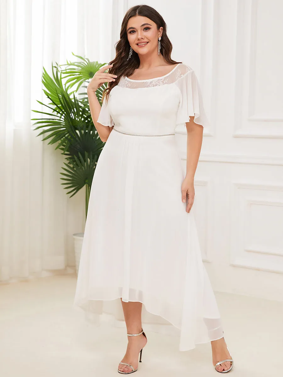 Plus Size Women's Casual Boat Neck A-Line Midi Dress Wholesale