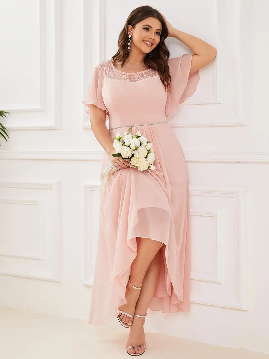 Plus Size Women's Casual Boat Neck A-Line Midi Dress Wholesale