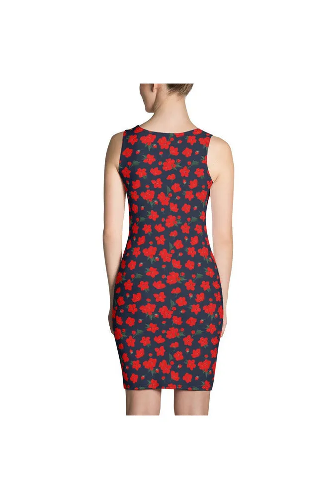 Red Floral Sublimation Cut & Sew Dress