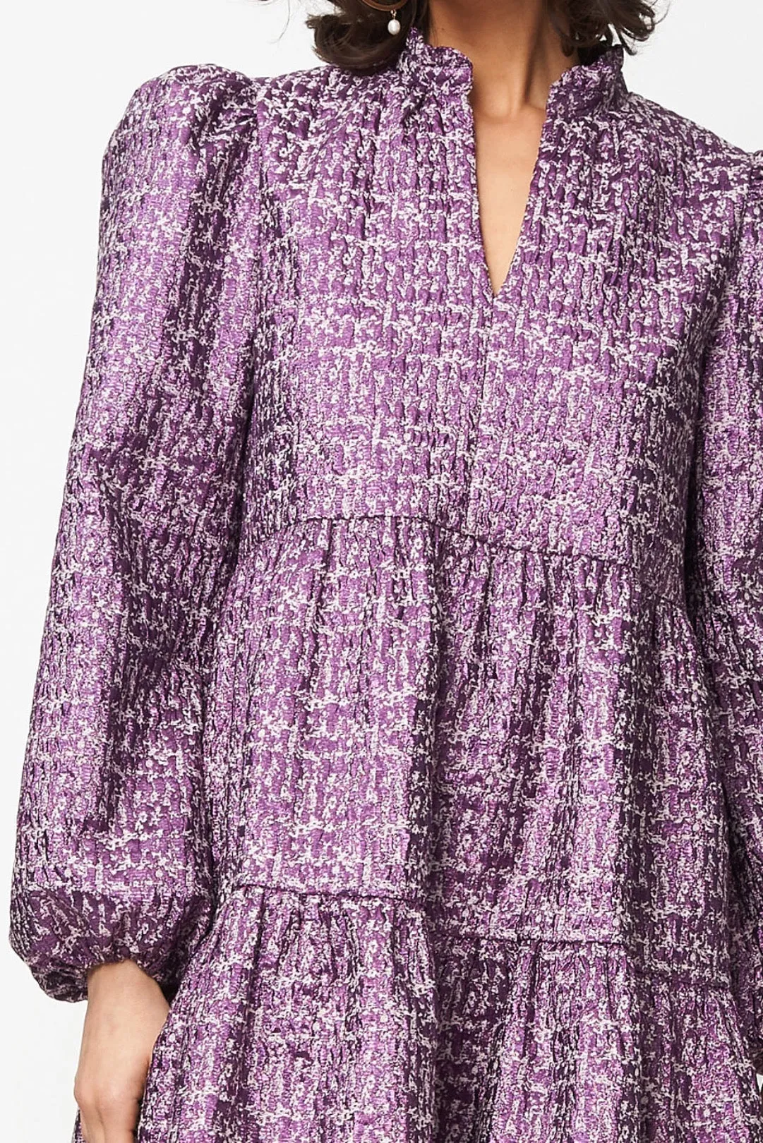 Riley Dress Purple Metallic