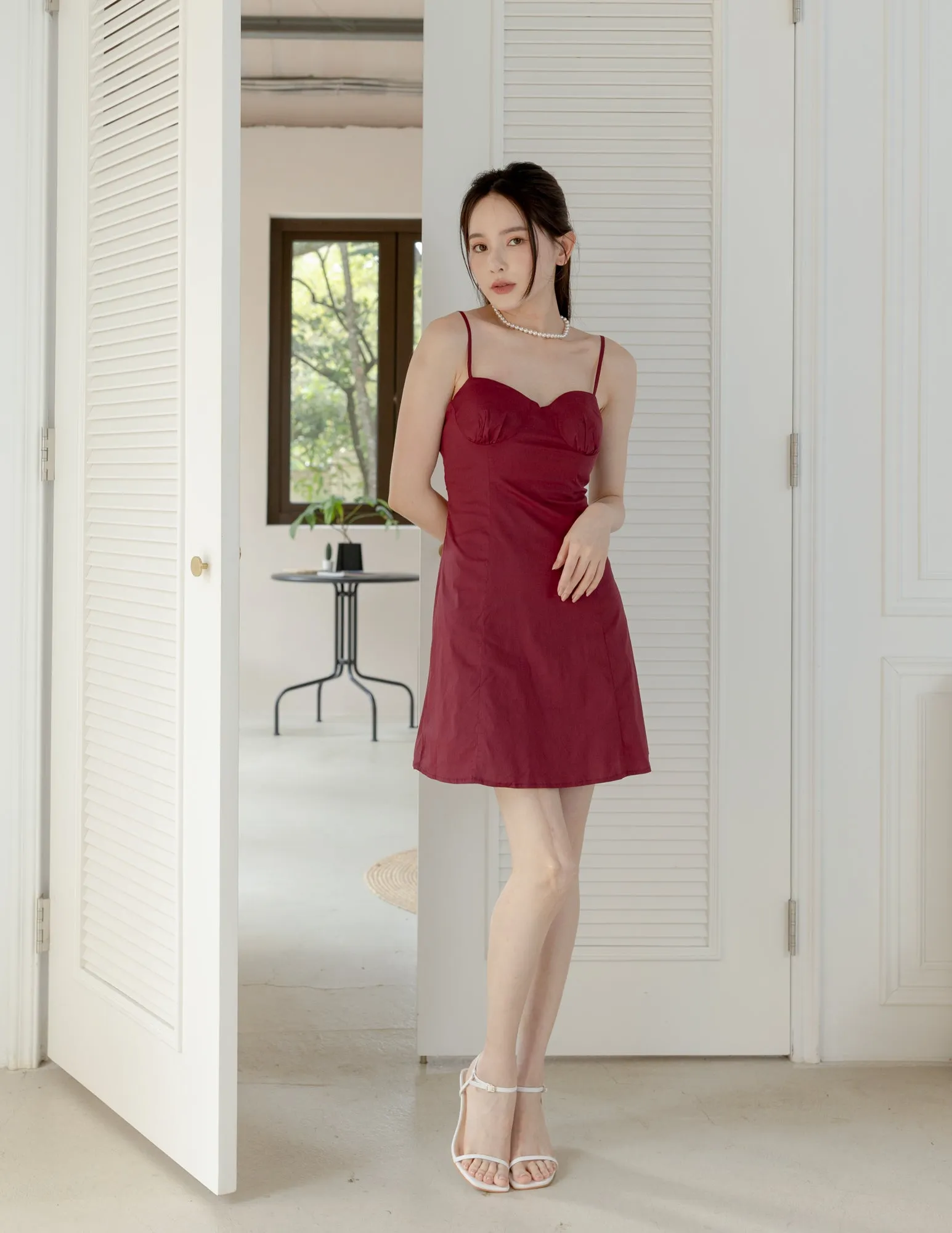 Sabrina Dress in Burgundy