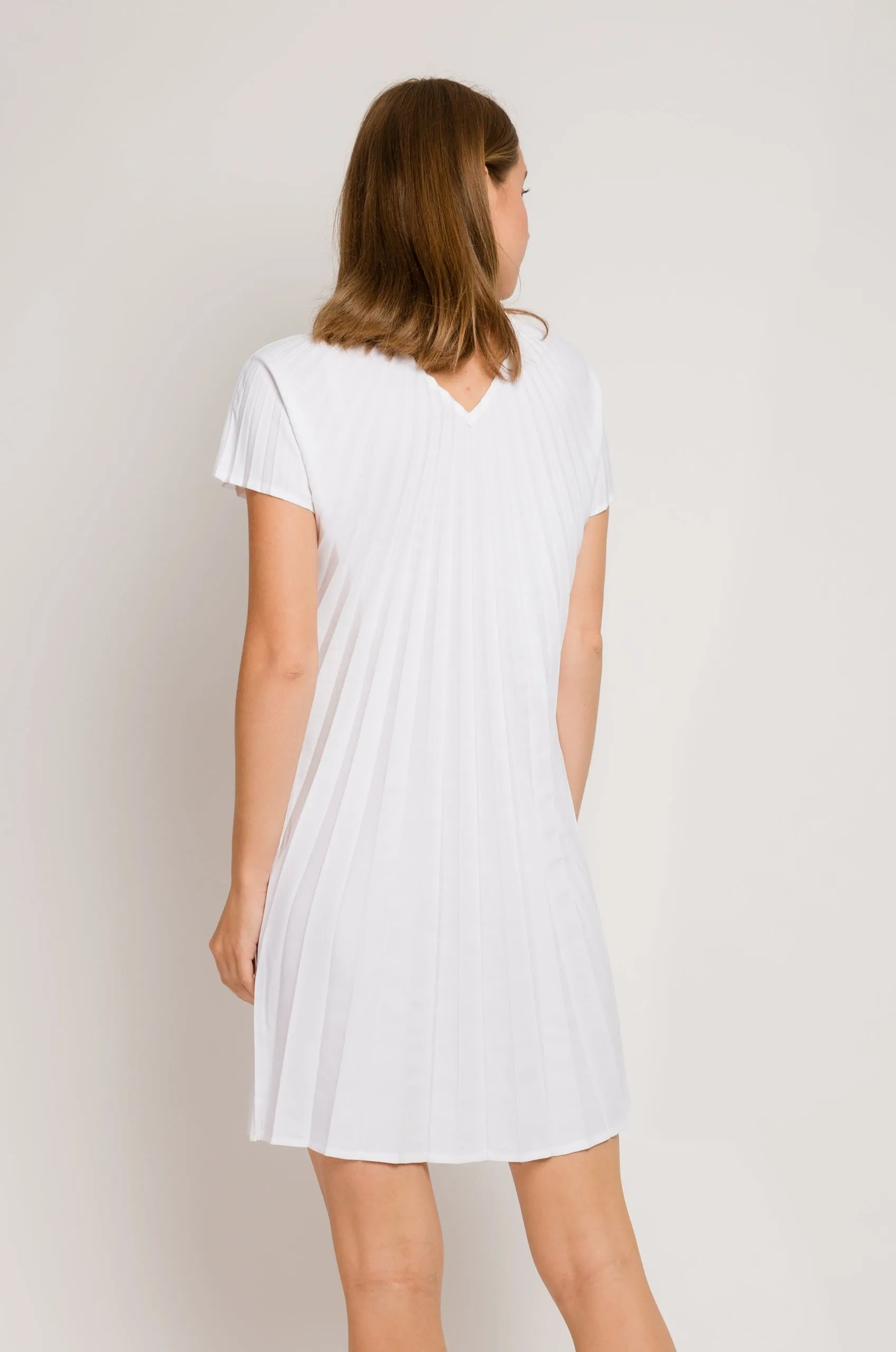 SALE Reversible V-neck Sunburst Dress | White