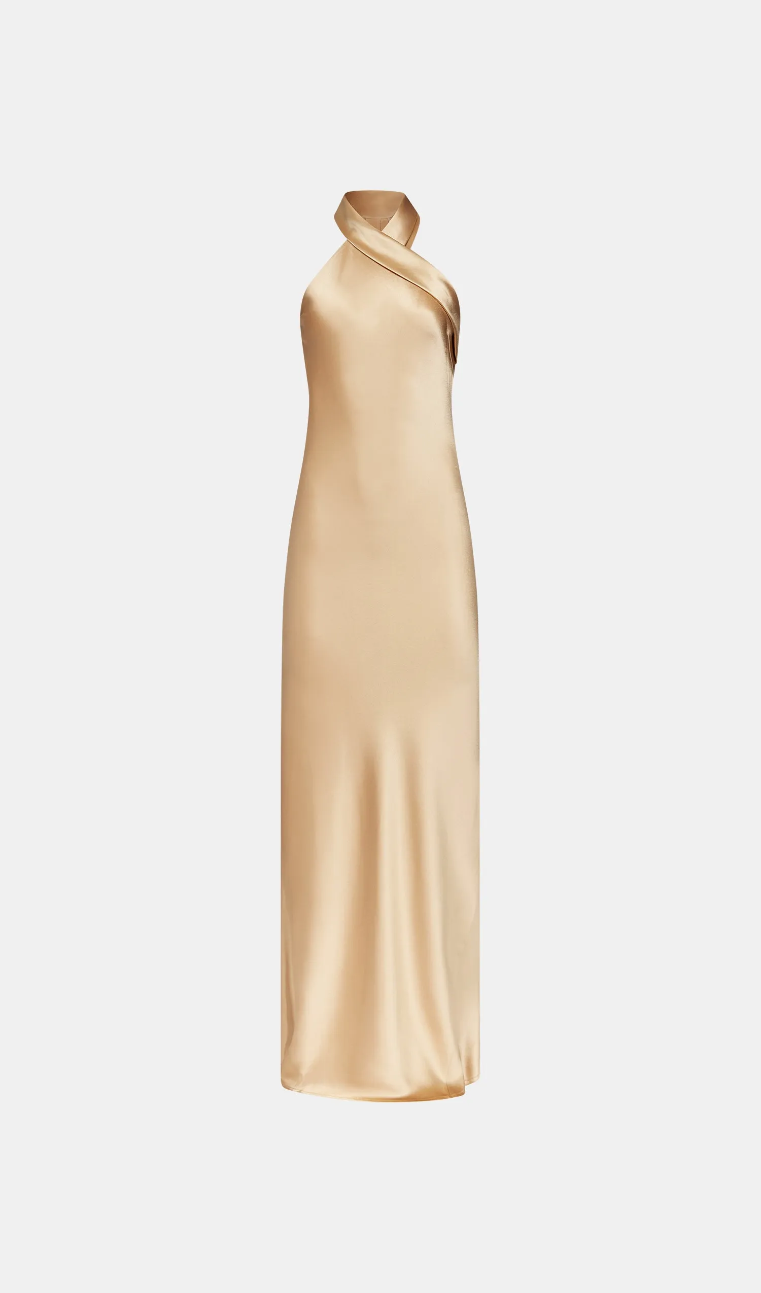 Satin Pandora Dress - Light Gold