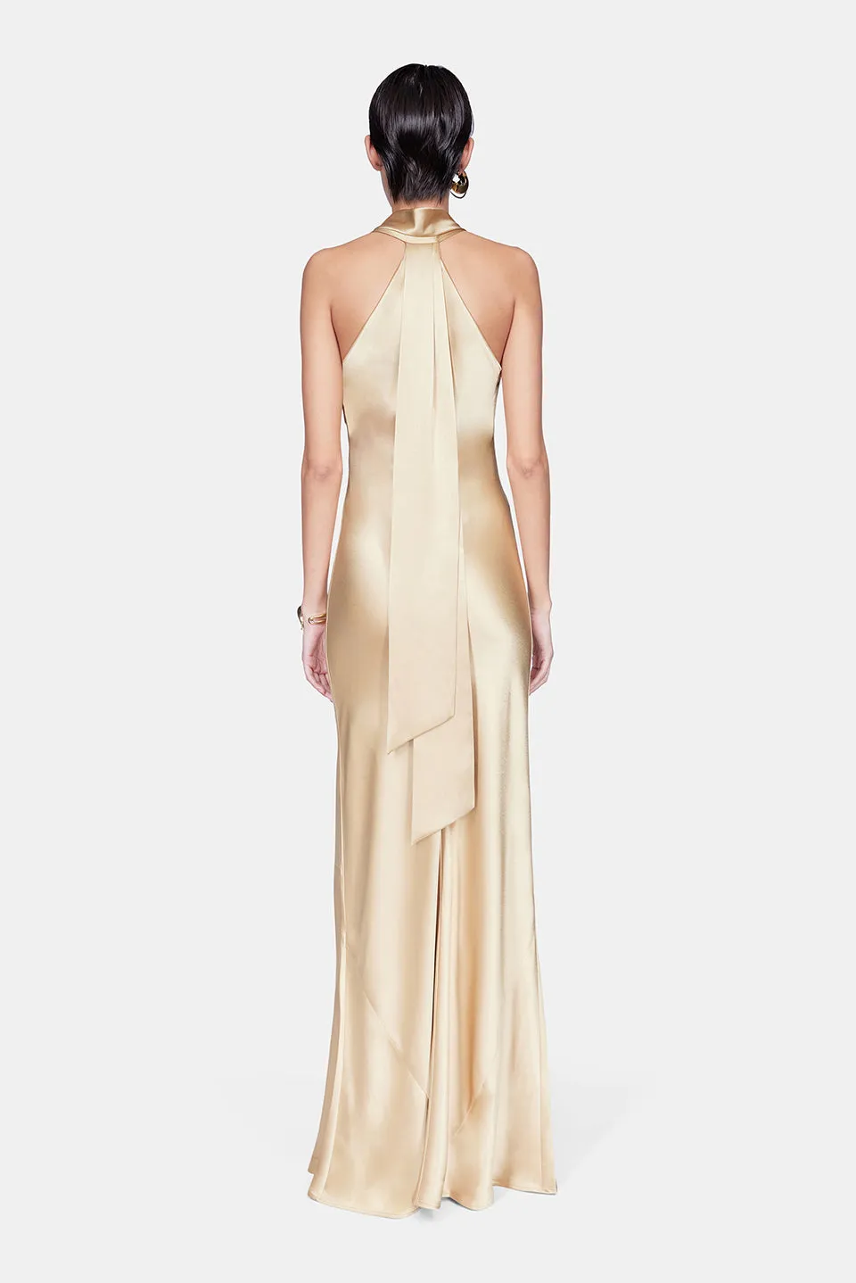 Satin Pandora Dress - Light Gold