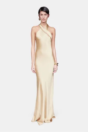 Satin Pandora Dress - Light Gold