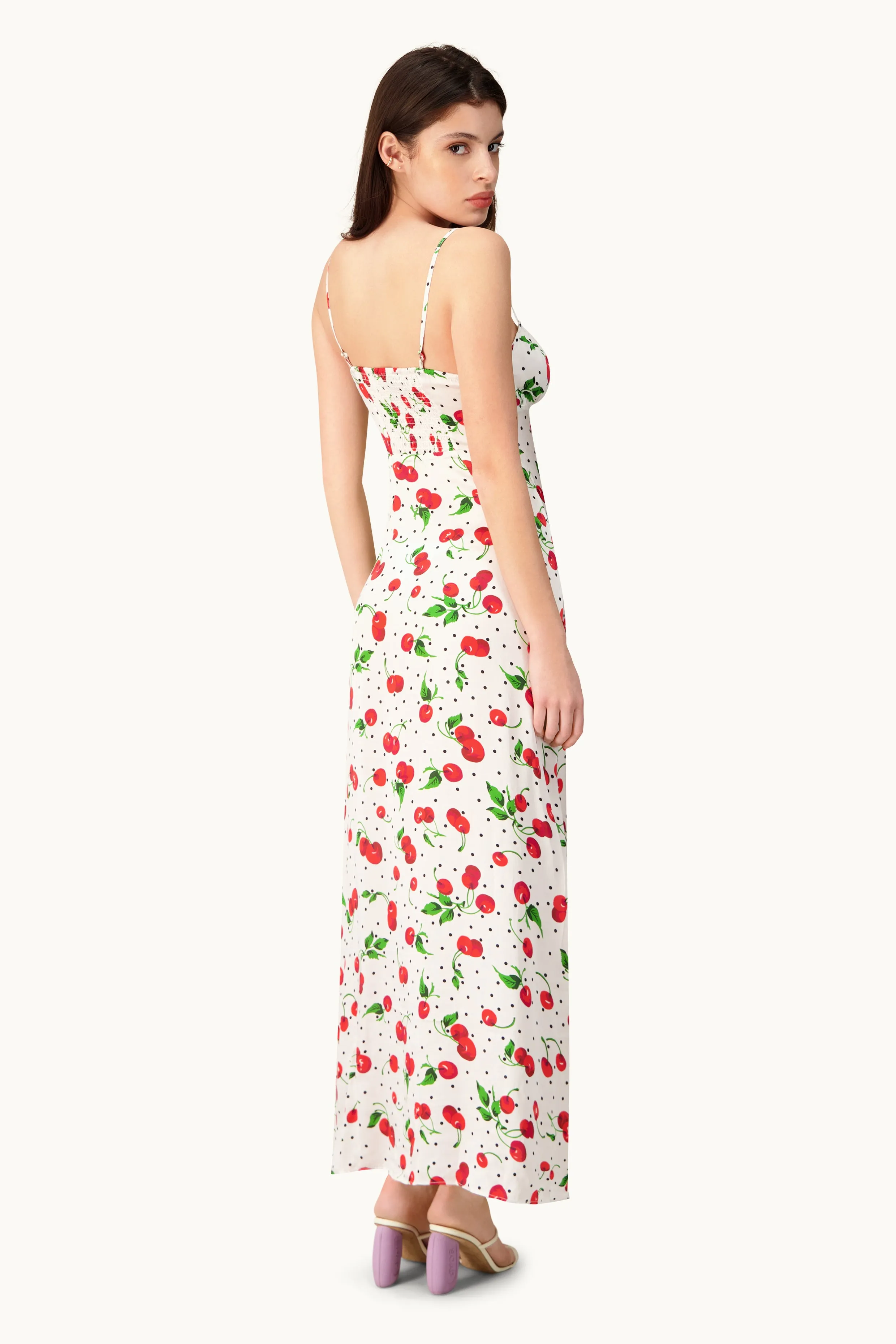 Slip maxi dress - White cherry