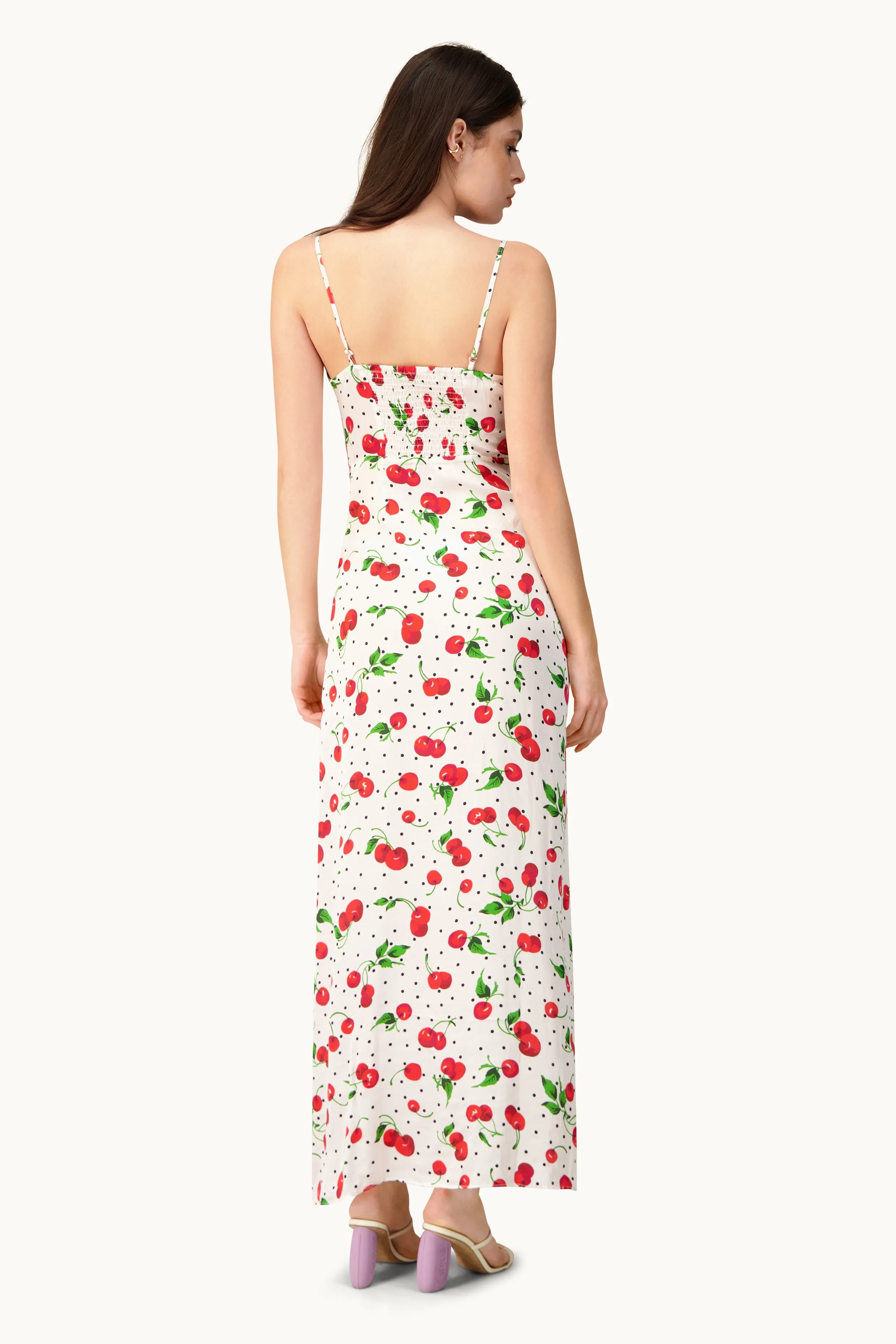 Slip maxi dress - White cherry