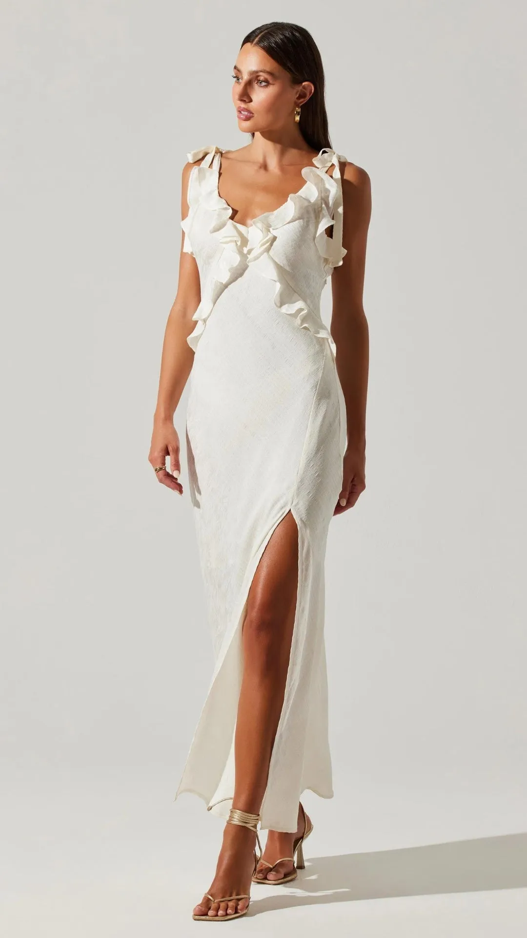 SORBAE RUFFLE DRESS - White