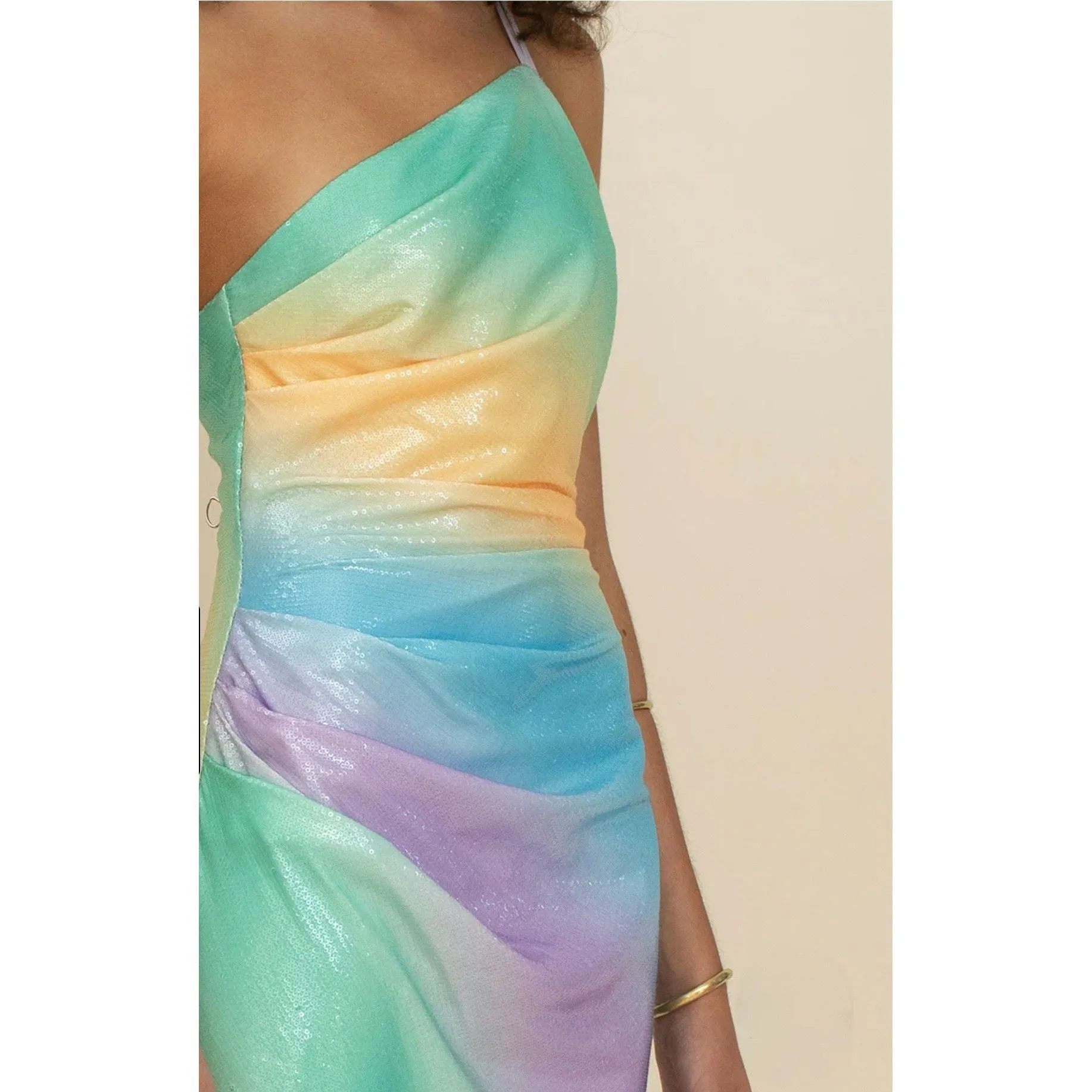 Suboo Ombre One Shoulder Split Maxi