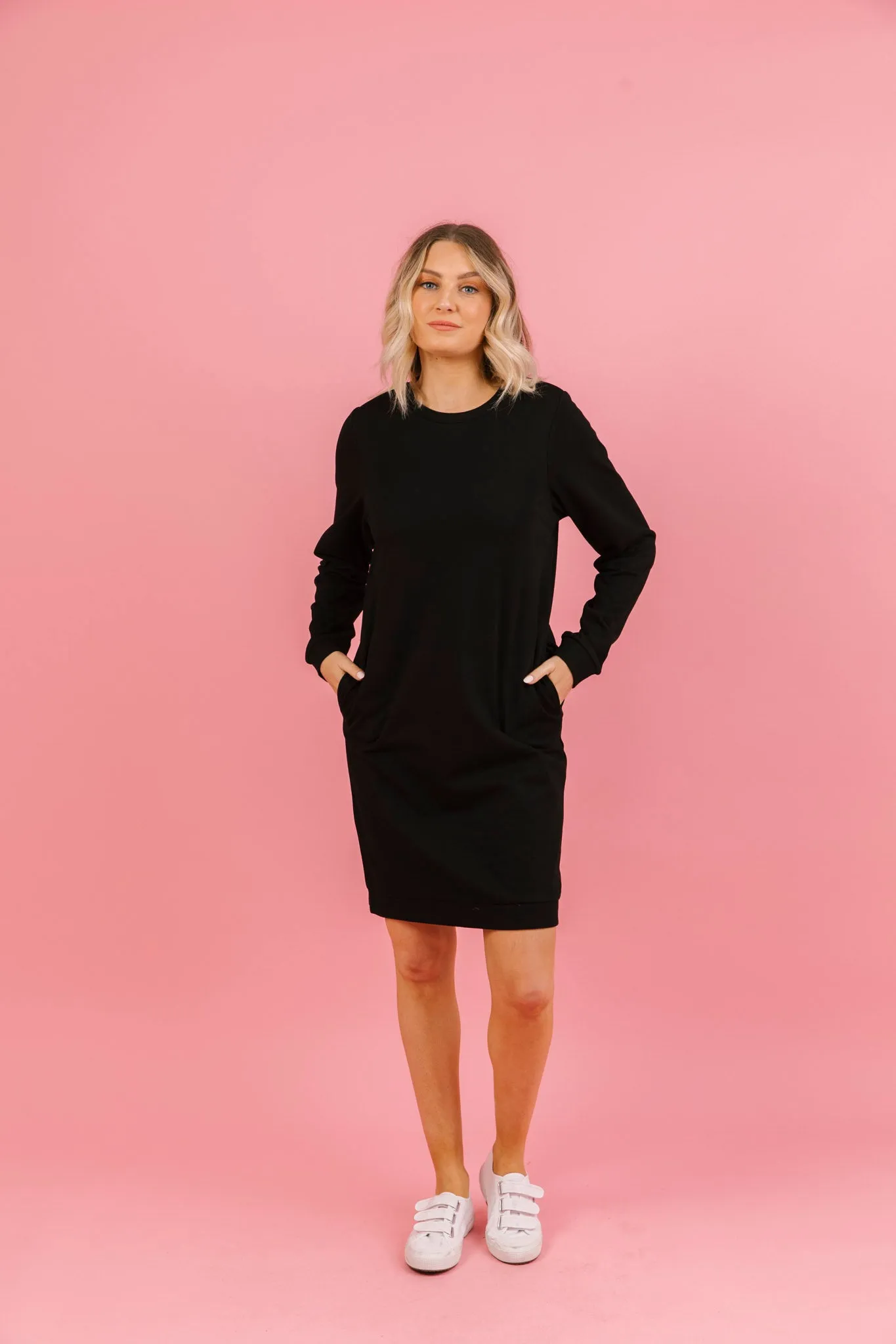 Sweater Dress - BLACK