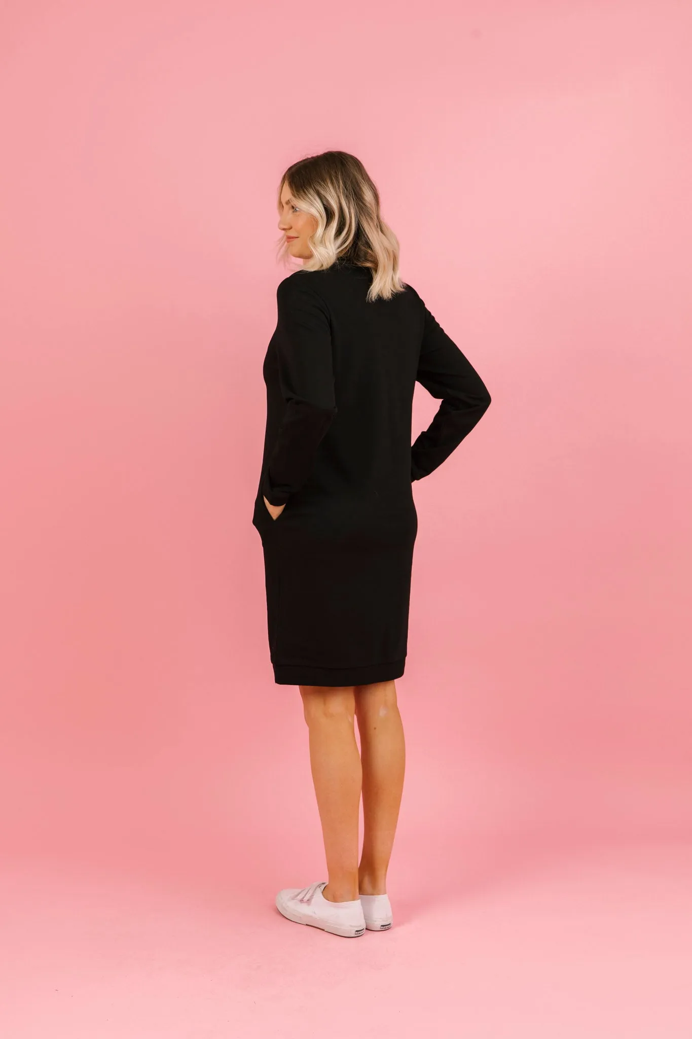 Sweater Dress - BLACK