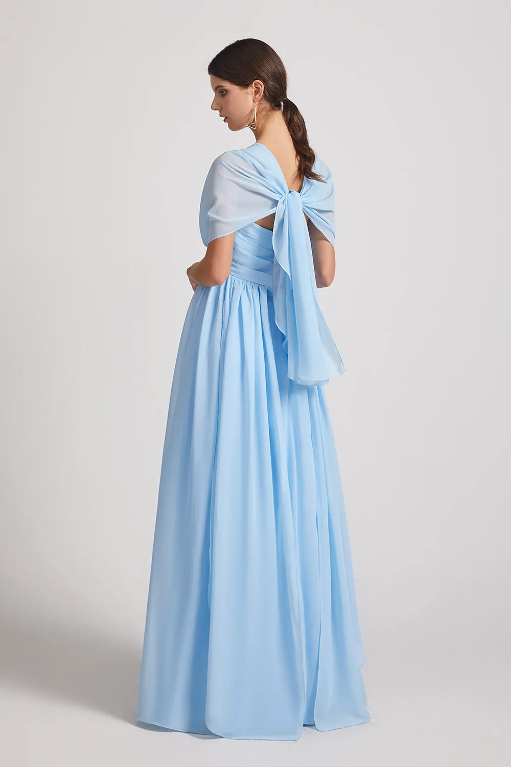 Sweetheart Long Chiffon Convertible Bridesmaid Dresses (AF0185)