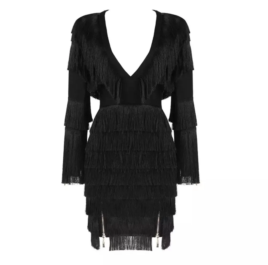 Tassel Fringe Mini Dress (3 Colors)