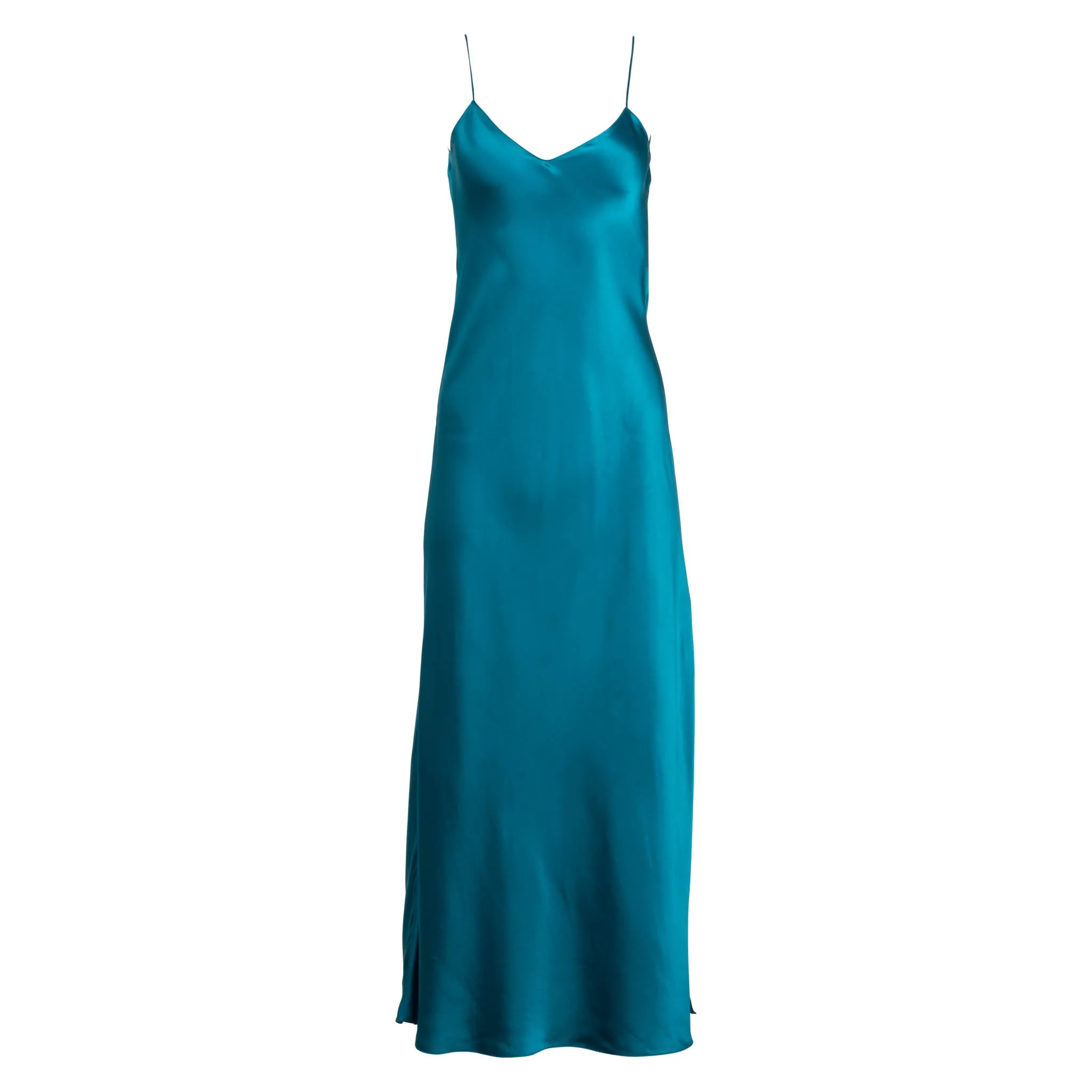 Teal Maxi Slip Dress