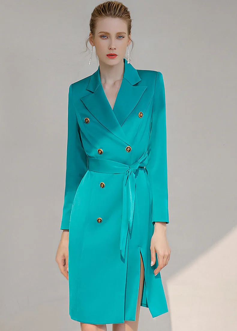 Turq Double Breasted Belted Blazer Dress