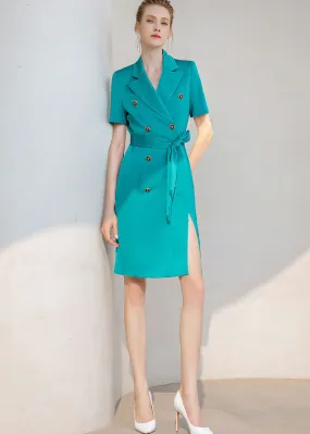 Turq Double Breasted Belted Blazer Dress