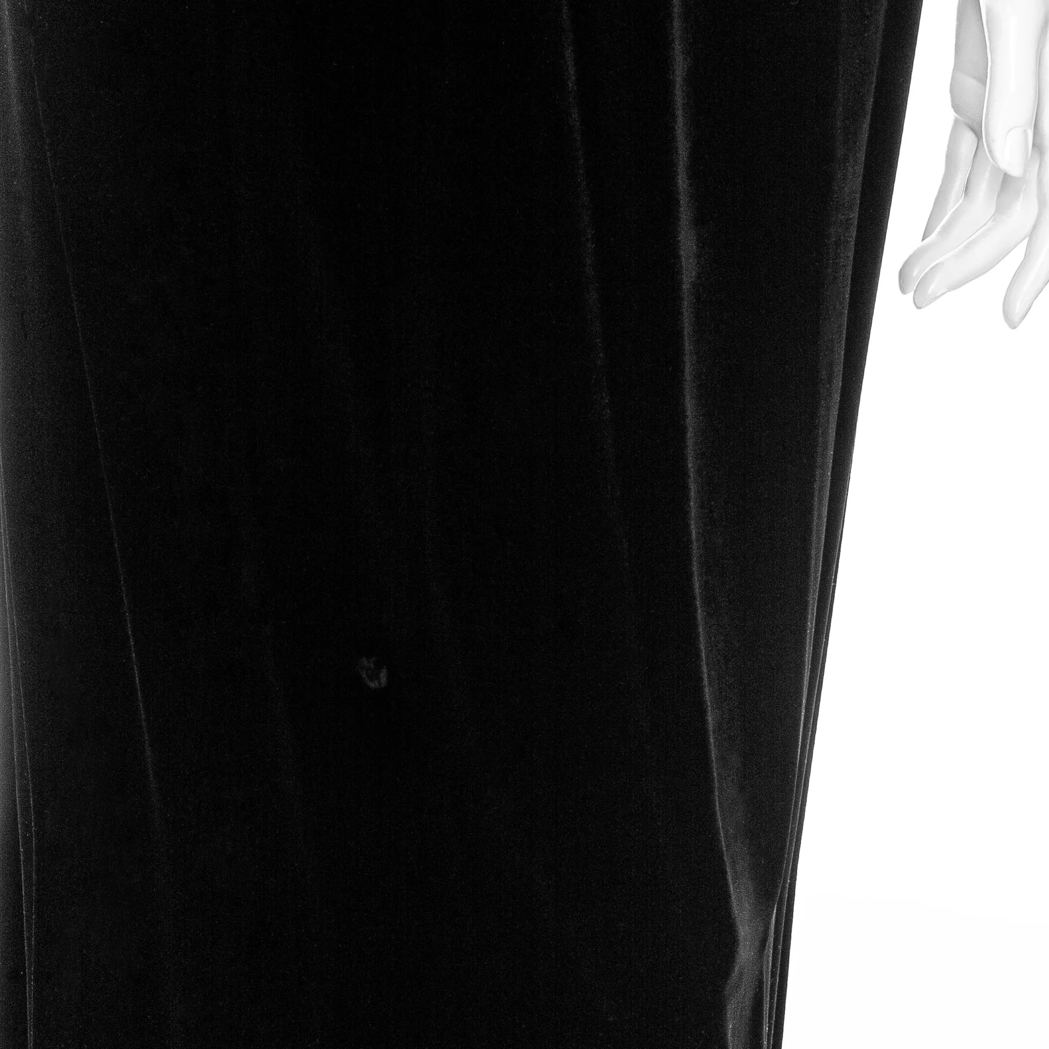 Vintage Haute Couture Black Velvet Halter Dress